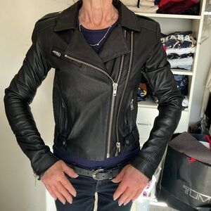 IRO Evana motor leather jacket in black